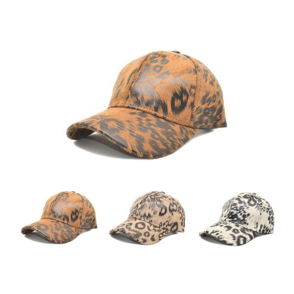 Wholesale Suede Leopard Baseball Cap Discount