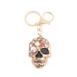 Wholesale Zinc Alloy Color Rhinestone Skull Keychain For Discount