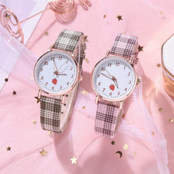 Wholesale Strawberry Pattern Versatile Quartz Watch Discount