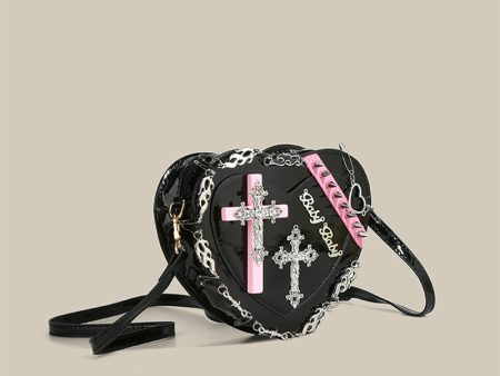 Wholesale Y2K Gothic Heart Messenger Bag Supply