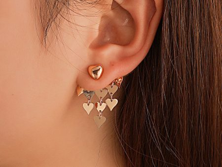 Wholesale Tassel Heart Copper Earrings Online Hot Sale