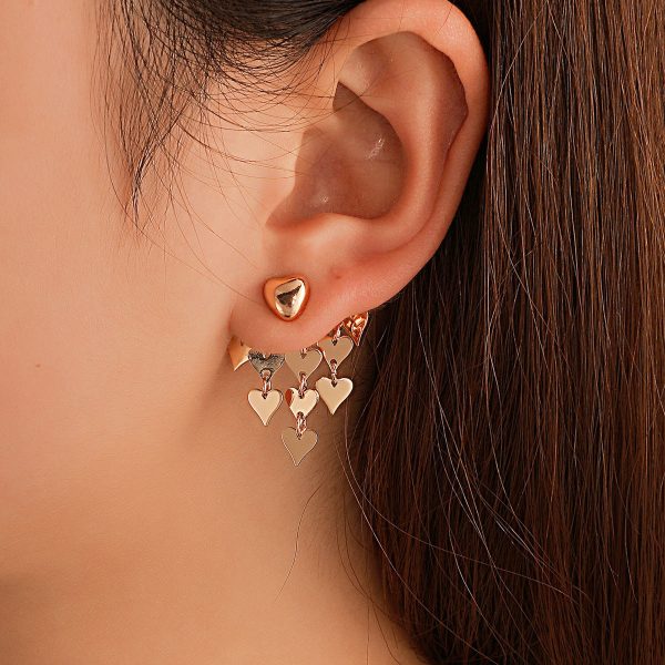 Wholesale Tassel Heart Copper Earrings Online Hot Sale