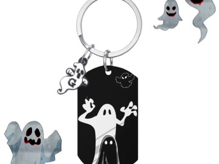 Wholesale Stainless Steel Halloween Ghost Keychain For Cheap