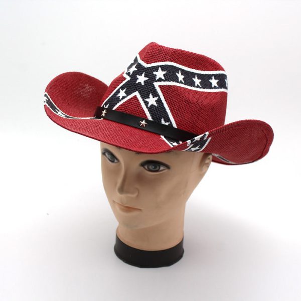 Wholesale Straw American Flag Western Cowboy Hat Cheap