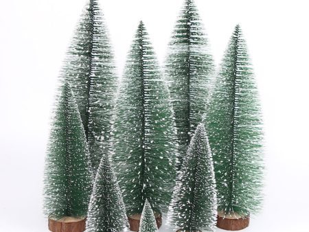 Wholesale Mini Christmas Tree White Snowy PVC Ornaments Supply