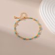 Wholesale Turquoise Double Layer Ball Metal Bracelet Discount