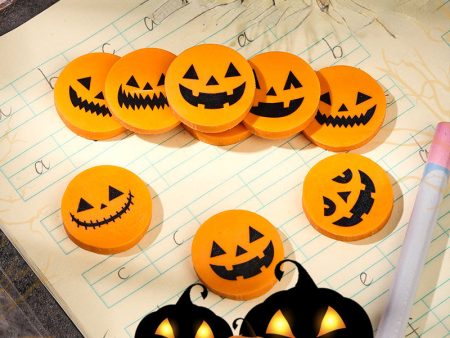 Wholesale Plastic Halloween Creative Expression Pumpkin Head Eraser Hot on Sale