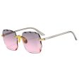 Wholesale Two Color Gradient Square PC Sunglasses Supply