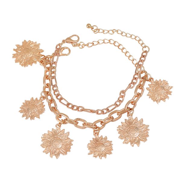 Wholesale Vintage Sunflower Alloy Bracelet Online Hot Sale