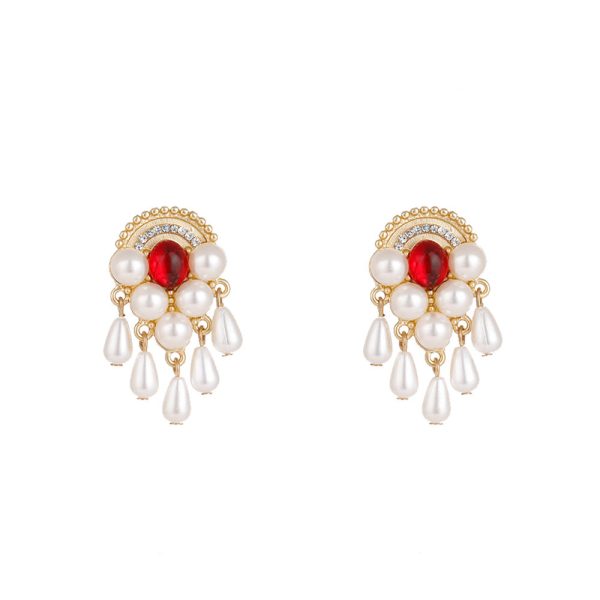 Wholesale Vintage Pearl Zinc Alloy Earrings Fashion