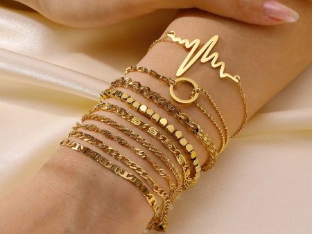 Wholesale Stainless Steel Gold Stacking Bracelet Online Hot Sale