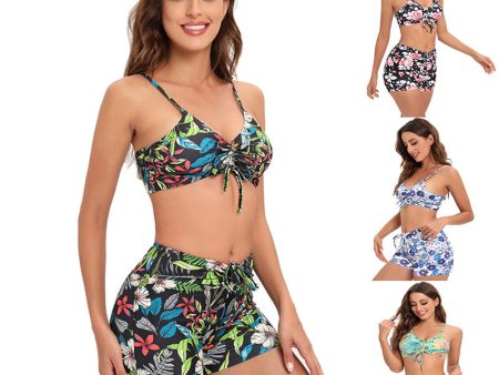 Wholesale Two-Piece Boxer Tether Polyester Swimwear Online now