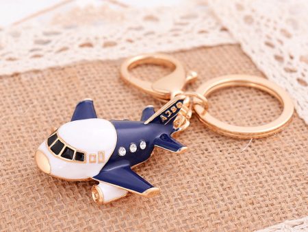 Wholesale Zinc Alloy A380 Small Airplane Model Key Chain For Discount