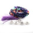 Wholesale 2PCS Lazurite Colorful Lotus Bracelet For Discount