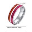 Wholesale Titanium Steel Rainbow 8mm Ring Supply