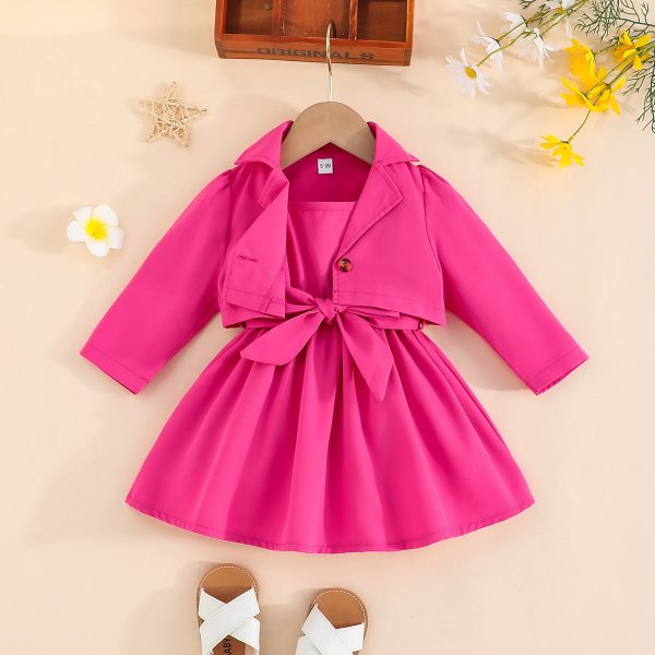 Wholesale Two Piece Spring and Autumn Sweet Polyester Baby Clothes Cheap