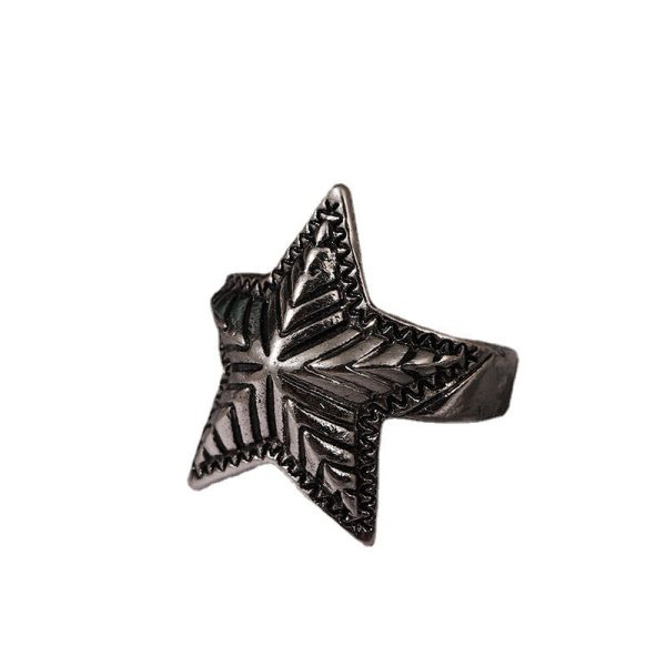 Wholesale Vintage Five-pointed Star Open Alloy Ring Online