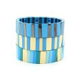 Wholesale Alloy Enamel Geometric Rectangular Rainbow Bracelets Online