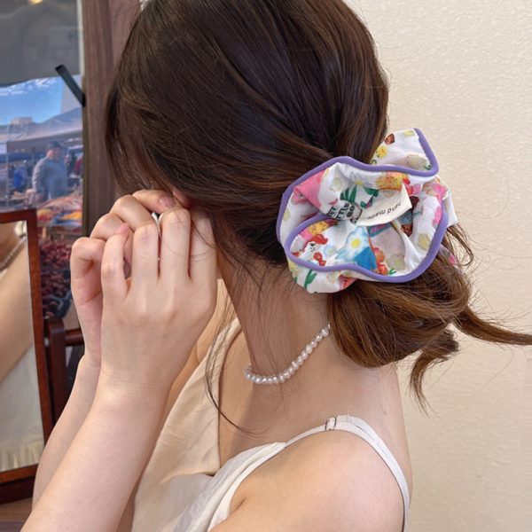 Wholesale Fabric Floral Large Intestine Hair Ties For Sale