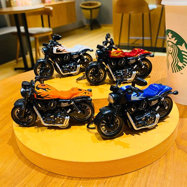 Wholesale Zinc Alloy Harley Motorcycle Return Car Keychain on Sale