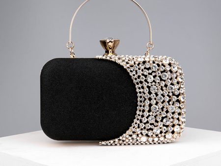 Wholesale Synthetic Leather Diamond Evening Bag For Sale