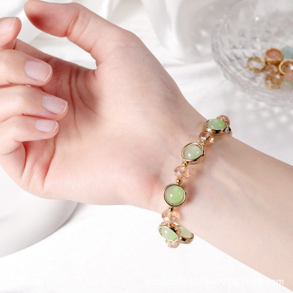 Wholesale 2pcs Multicolor Crystal Glass Beads Bracelet Online Hot Sale