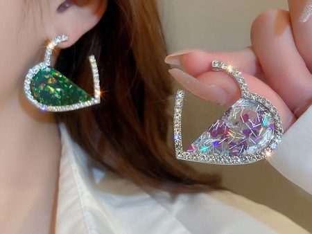 Wholesale Diamond Heart Resin Earrings For Cheap