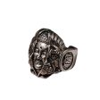 Wholesale Vintage Human Head Open Alloy Ring Fashion