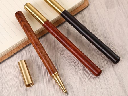 Wholesale Wooden Pen Body Brass Signature Pen Online Sale