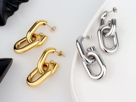 Wholesale Vintage Chain Stainless Steel Earrings Online Hot Sale