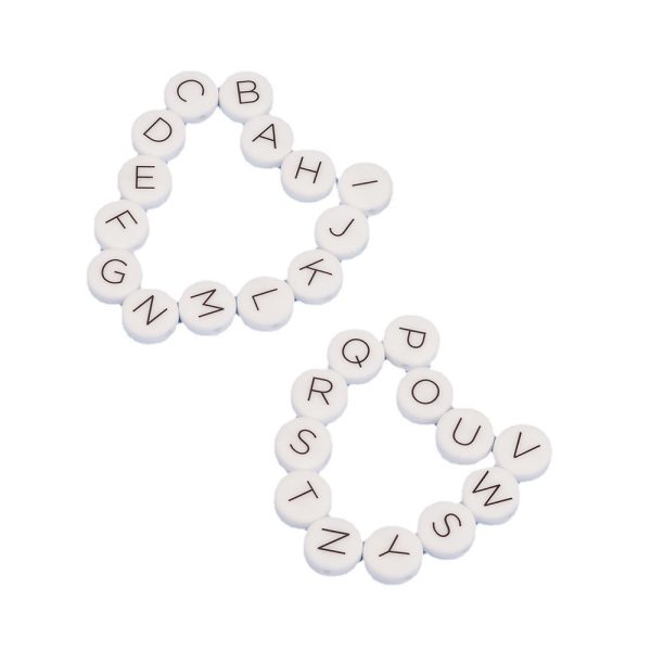 Wholesale 10PCS Silicone DIY Alphabet Beads Cheap