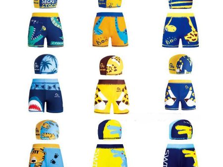 Wholesale 5-16 Years Old Cartoon Shorts Various Colors Boys Diving Swimwear Pants Online now