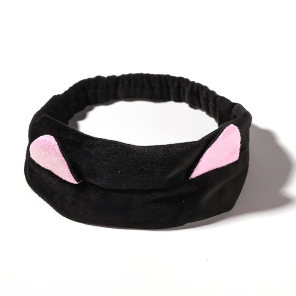 Wholesale Wash Head Cute Rabbit Ear Fabric Headband Sale