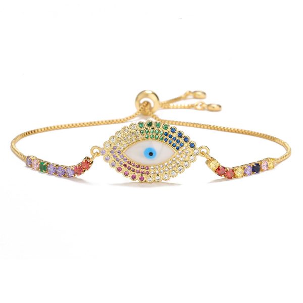 Wholesale Zircon Eye Copper Bracelet For Sale