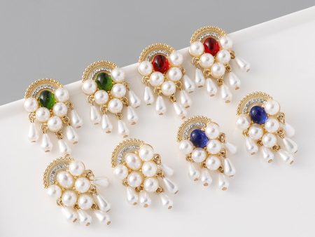 Wholesale Vintage Pearl Zinc Alloy Earrings Fashion