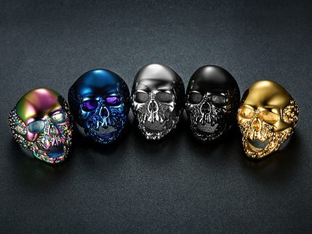 Wholesale Vintage Zombie Skull Titanium Steel Ring Online Sale