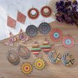 Wholesale Vintage Printed Wooden Earrings Supply