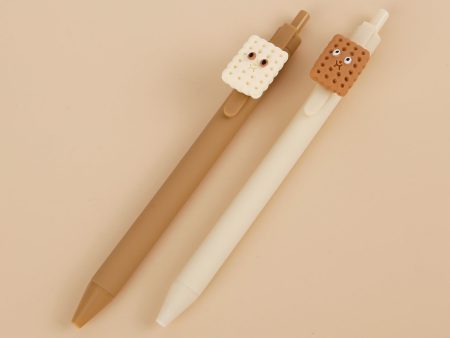 Wholesale Biscuit Shaped Plastic Ballpoint Pens For Sale