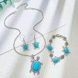 Wholesale Turquoise Turtle Three-piece Set Alloy Bracelet Online Hot Sale