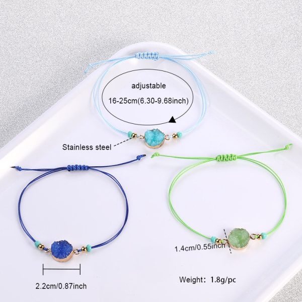 Wholesale Wax Rope Resin Braided Wire Bracelet Hot on Sale