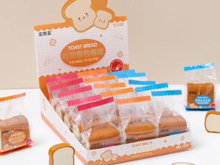 Wholesale 4pcs Cute Imitation Bread Rubber Eraser Online Hot Sale