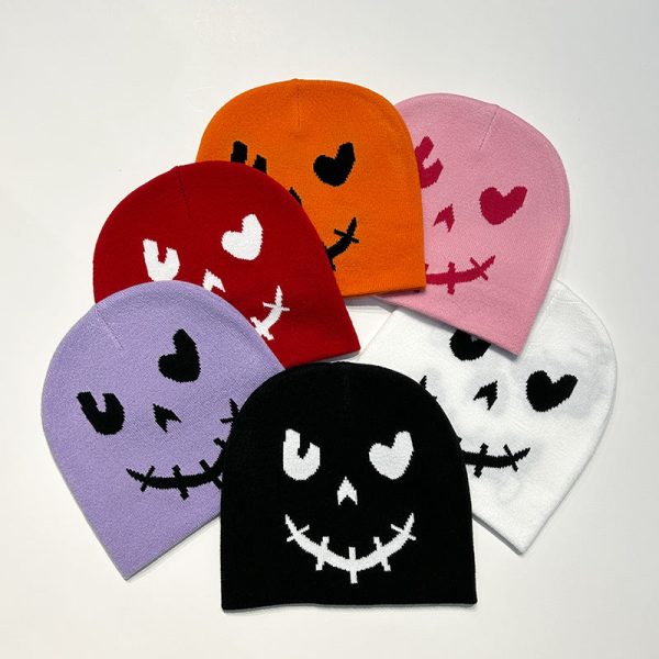 Wholesale Acrylic Halloween Smiling Face Woolen Hats Online now