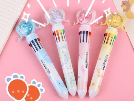 Wholesale Plastic Small Dolphin Ten Colors Ballpoint Pen For Cheap