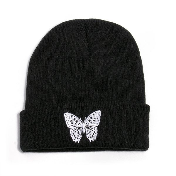 Wholesale Butterfly Printed Wool Knitted Hats on Sale