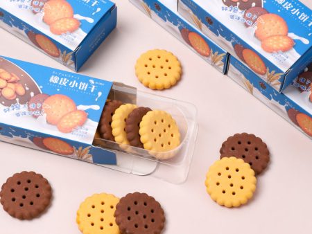 Wholesale Rubber 6pcs Cute Imitation Biscuit Eraser For Sale