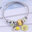 Wholesale Stainless Steel Wire Handmade Beaded Daisy Crystal Adjustable Bracelet Online now