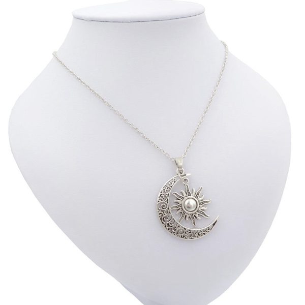 Wholesale Sun Moon Pendant Alloy Necklaces Cheap