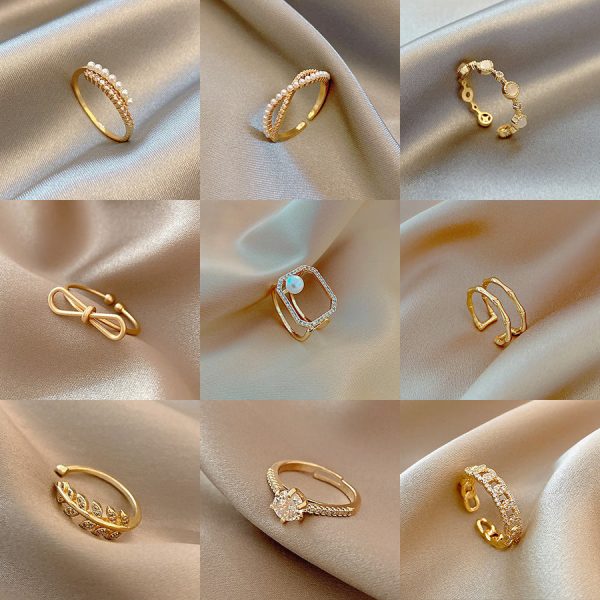 Wholesale Town Store Treasure Pearl Zircon Copper Ring For Discount