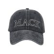 Wholesale Washed Cotton Topstitch Embroidered Letters Baseball Cap For Sale