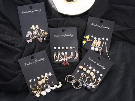 Wholesale 6 Pairs Combination Alloy Earrings Set For Cheap